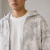Custom Tracksuit Set in White Camo Fleece
