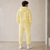 Custom Tracksuit Set in Pastel Yellow Zip Hoodie