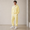 Custom Tracksuit Set in Pastel Yellow Zip Hoodie