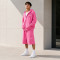 Custom Tracksuit Set in Hot Pink Zip Hoodie