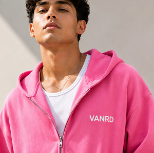 Custom Tracksuit Set in Hot Pink Zip Hoodie