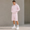 Custom Tracksuit Set in Pastel Pink Zip Hoodie