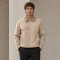Custom Sherpa Collar Suede Jacket in Beige