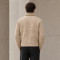 Custom Sherpa Collar Suede Jacket in Beige