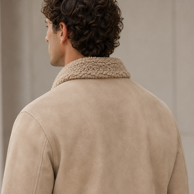Green retro jacket model display