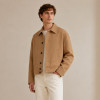 Custom Work Jacket in Camel Brushed Twill