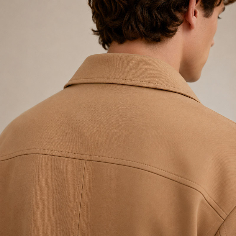 Green retro jacket model display