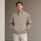 Custom Bomber Jacket in Stone Grey Woven Fabric