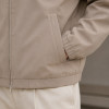 Custom Bomber Jacket in Stone Grey Woven Fabric