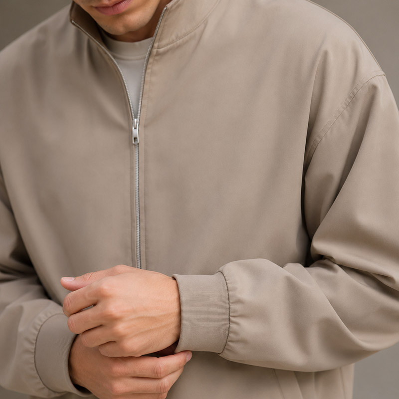 Green retro jacket model display