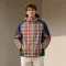 Custom Zip Up Jackets in Blue Plaid Fabric