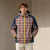 Custom Zip Up Jackets in Blue Plaid Fabric