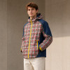 Custom Zip Up Jackets in Blue Plaid Fabric
