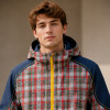 Custom Zip Up Jackets in Blue Plaid Fabric