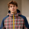 Custom Zip Up Jackets in Blue Plaid Fabric