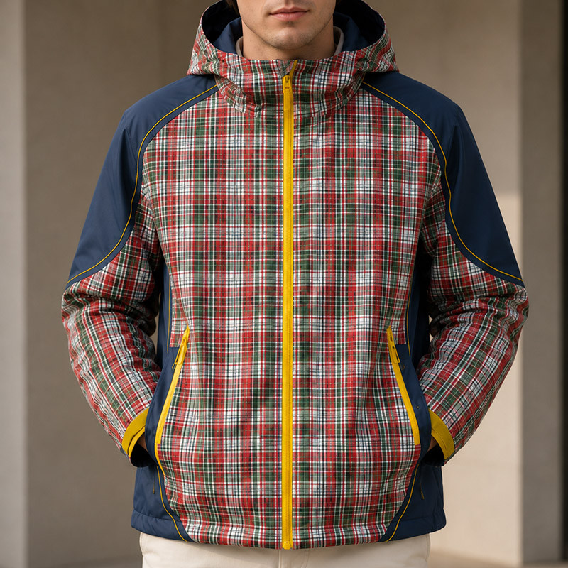 Green retro jacket model display
