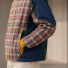 Custom Zip Up Jackets in Blue Plaid Fabric