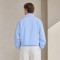 Custom Striped Wind Jacket in Light Blue