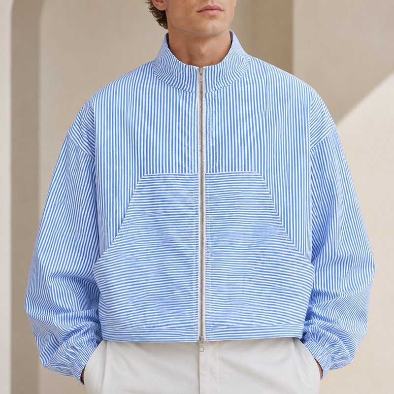 Green retro jacket model display