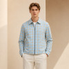 Custom Jacket in Light Blue Windowpane Check