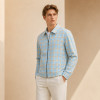 Custom Jacket in Light Blue Windowpane Check