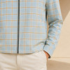 Custom Jacket in Light Blue Windowpane Check