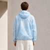Custom Hooded Windbreaker Jacket in Light Blue
