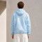 Custom Hooded Windbreaker Jacket in Light Blue