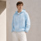 Custom Hooded Windbreaker Jacket in Light Blue