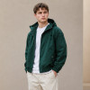 Custom Windbreaker Jacket in Dark Green Nylon