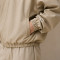 Custom Stand Collar Zip Jacket in Sand Beige
