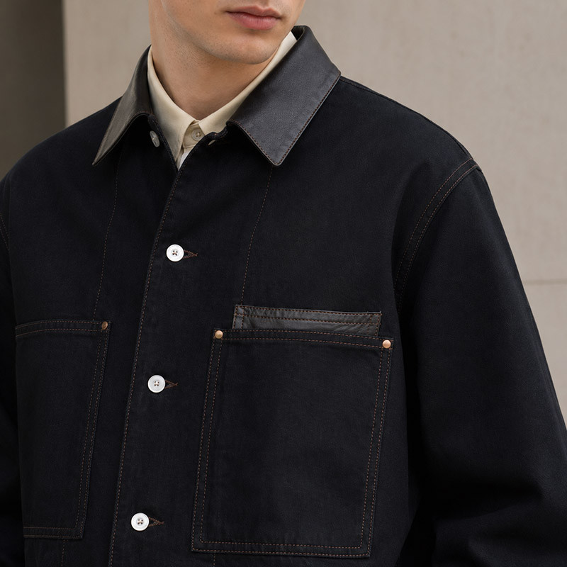 Green retro jacket model display
