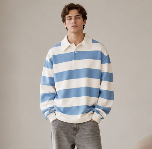 Customized Polo T Shirts Manufacturer | Blue Rugby Shirt