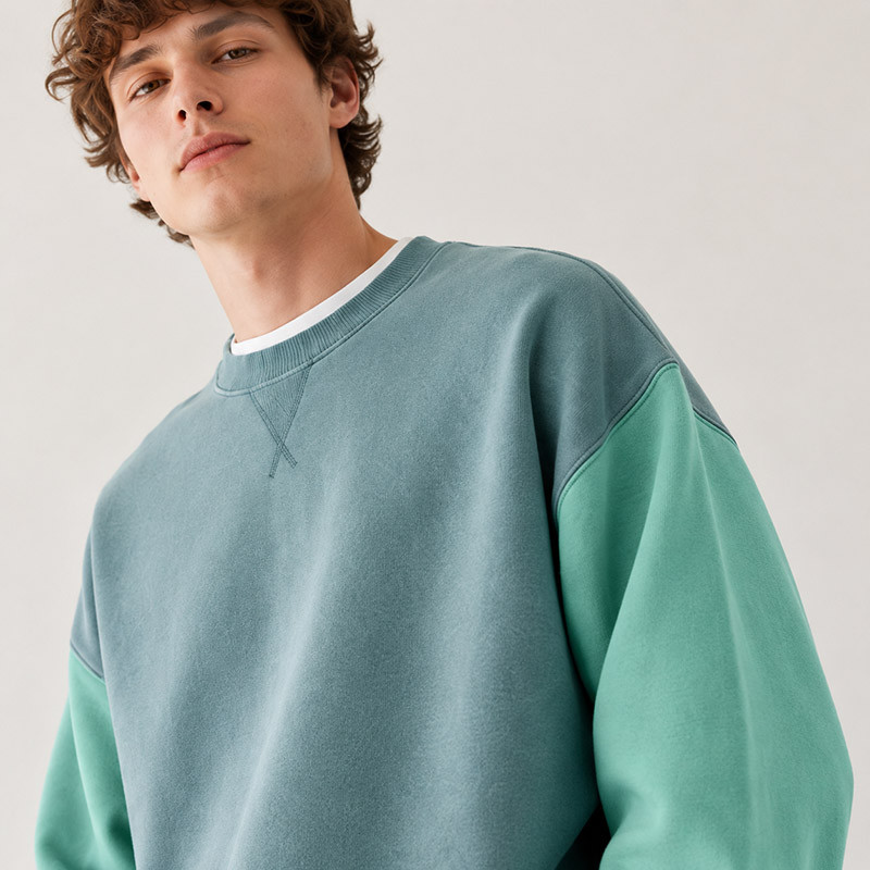 Green retro jacket model display