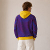 Custom Zip Up Hoodies Manufacturer | Striped Colorblock