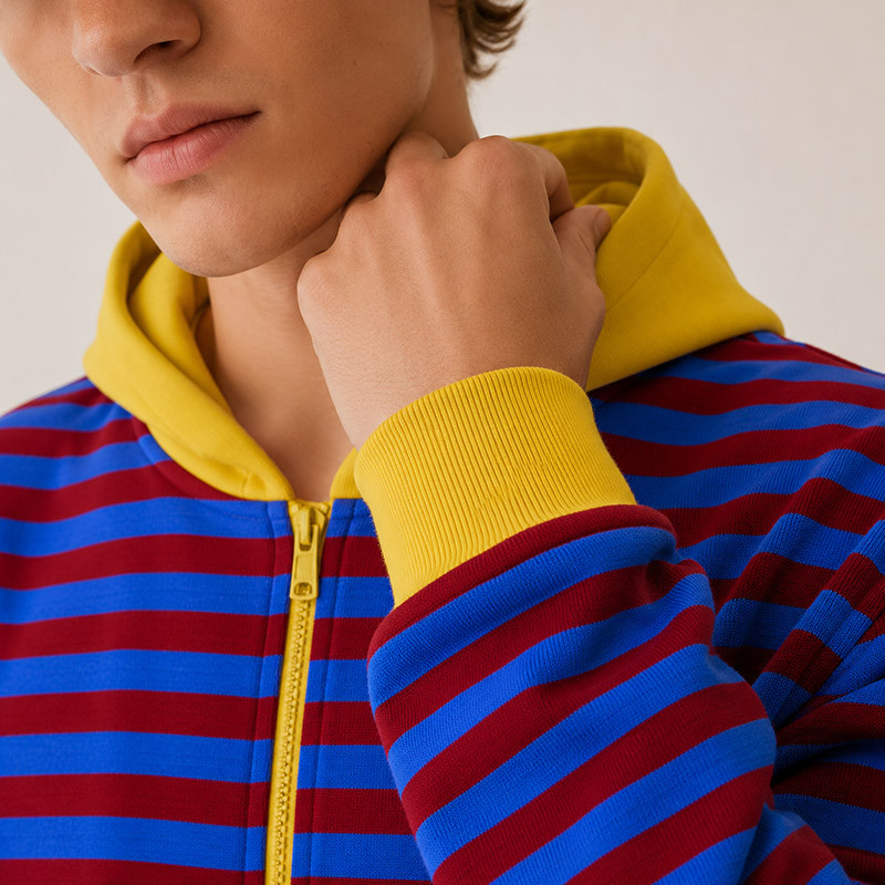 Green retro jacket model display