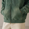 Custom Zip Up Hoodies Manufacturer | Washed Green