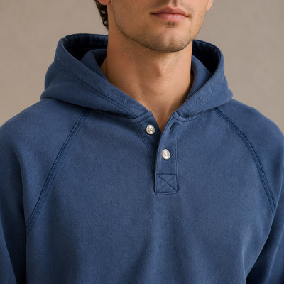 Custom Made Hoodies Manufacturer  Blue Pullover