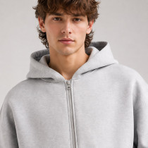 Custom Zip Up Hoodies Manufacturer | Heather Grey