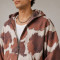 Custom Cow Print Zip Hoodie and Shorts Tracksuit Set