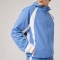 Custom Blue Color Block Nylon Hooded Tracksuit Set