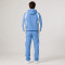 Custom Blue Color Block Nylon Hooded Tracksuit Set