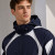 Custom Navy Color Block Hooded Tracksuit Shorts Set