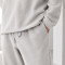 Custom Light Gray Quarter-Zip Fleece Tracksuit Set Minimalist