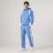 Custom Blue Color Block Nylon Hooded Tracksuit Set