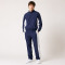 Custom Navy Color Block Stand Collar Tracksuit Set Nylon