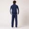Custom Navy Color Block Stand Collar Tracksuit Set Nylon