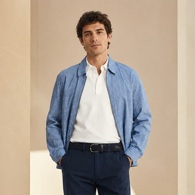 Custom Denim Shirt Jacket OEM Private Label Men Zip-Up
