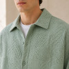 Custom Jacquard Work Jacket OEM Embroidered Button-Up Shirt