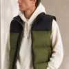 Custom Puffer Vest OEM Colorblock Down Alternative Zip-Up